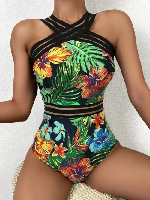3b525f09-6188-463b-a72b-8eb8d661a9de.webp Tropical & Floral Striped Mesh One Piece