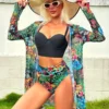 71b9a10f-a38a-49fb-a131-dca50c3c61f7.webp 3pack Tropical Print Push Up High Waisted Bikini Swimsuit & Kimono