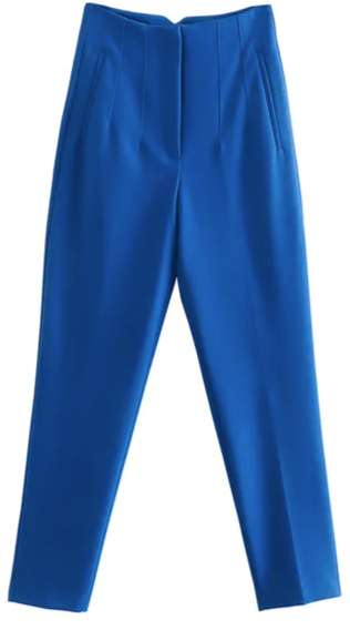 Blue Women Chic Fashion Pants