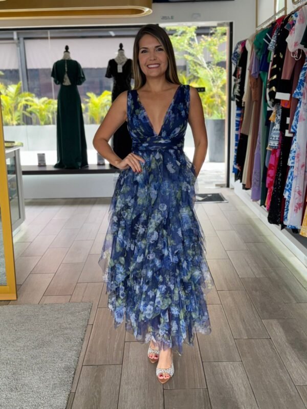 19478686-f6f3-4ac9-9e88-9fe91120002e.jpg Floral Deep V-Neck Mesh Layered Tulle Midi Dress