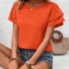 712409de-7c5e-4000-b730-3862ab92225c.jpeg Orange Ruffle Blouse