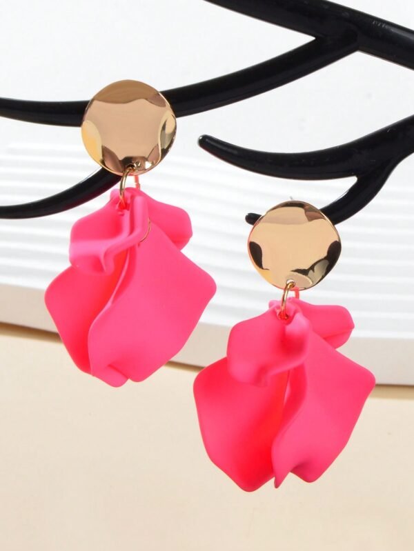 Hot Pink Petal Earrings