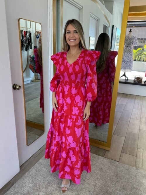95202712-39e9-4c2e-ab30-4f43abef71d1.jpeg Raspberry Bliss Brighton Smocked Poplin Maxi Dress