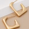 Gold Dipped Non-Tarnish Stainless Steel Hoop Earrings.