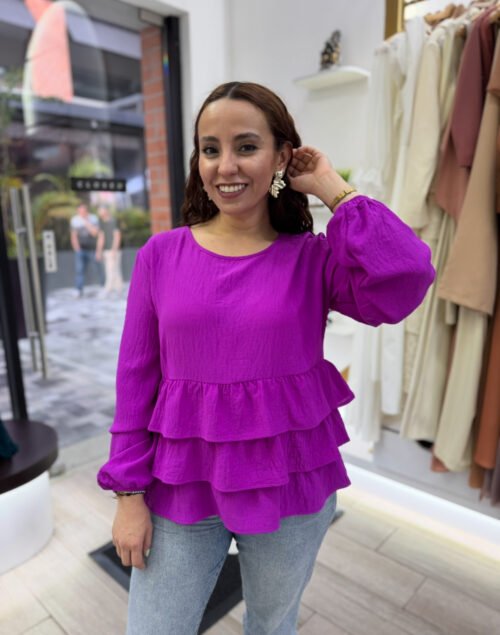 aa20b5ac-122d-402b-9ba1-ab02ea1a3258.jpeg Magenta Ruffle Blouse