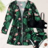 b3e492d5-4a14-4db7-b7bf-73dc5df28a56.png Tropical Print Bikini Set Push Up Bra & Hipster Bikini Bottom & Kimono 3 Piece Swimsuit