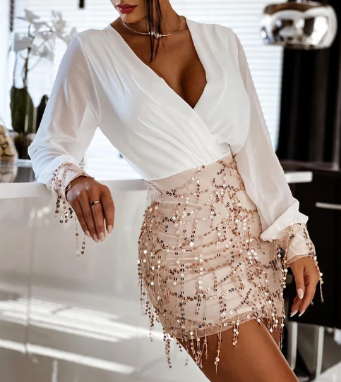 Rose Gold Skirt Dress