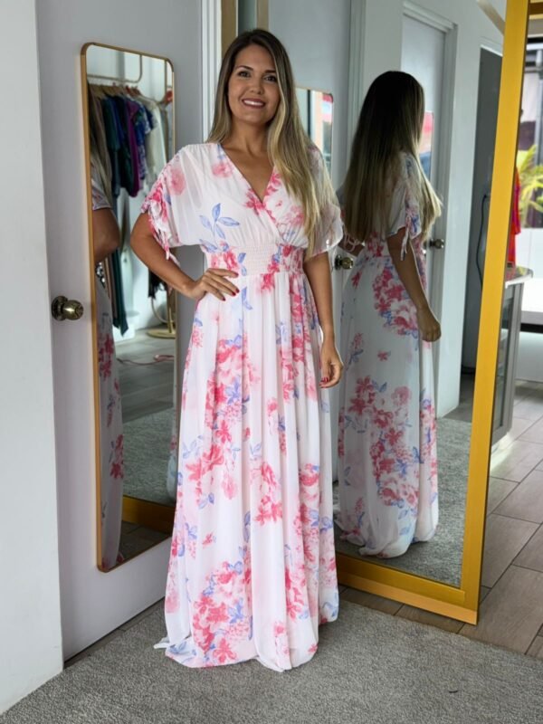 Pink Multi Color Maxi Dress
