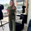 Olive Jumpsuit with Adjustable Waist