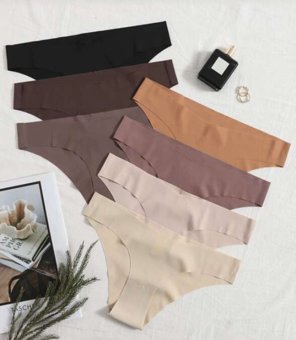 7pack Solid No Show Panty Set