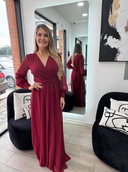 Burgundy Formal Maxi Dress