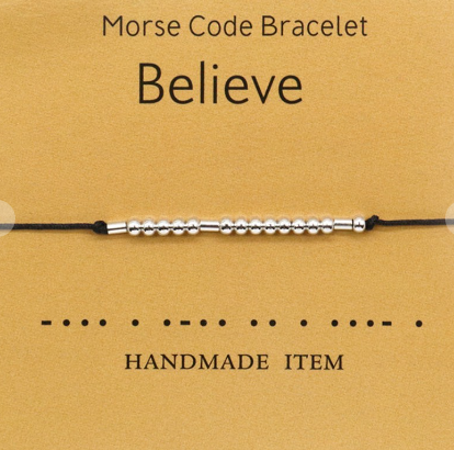 Believe Bracelet Code Morse