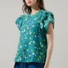 f186b1ce-8ac1-4f6e-a7e7-fd83972278c1.webp Green Laury Floral Star Ruffle Top