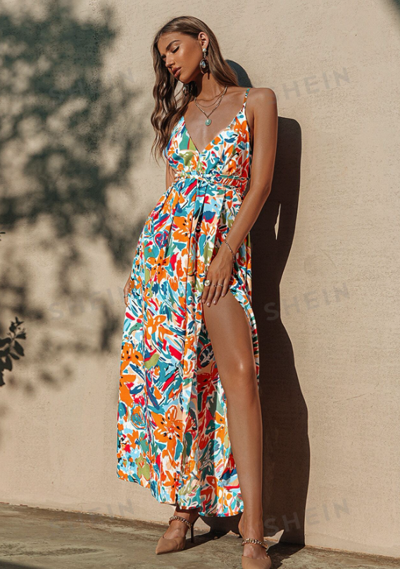 Maxi Floral Print Cami Dress