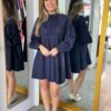 fd18f462-9f49-4061-8c0d-f85644226a86.jpeg Navy Long Sleeve Mini Dress with Lace